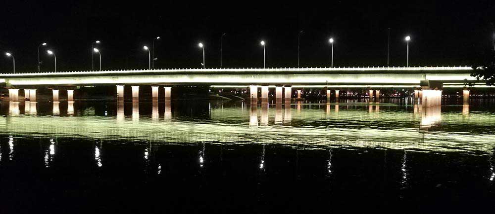 北京京杭大运河通州夜景