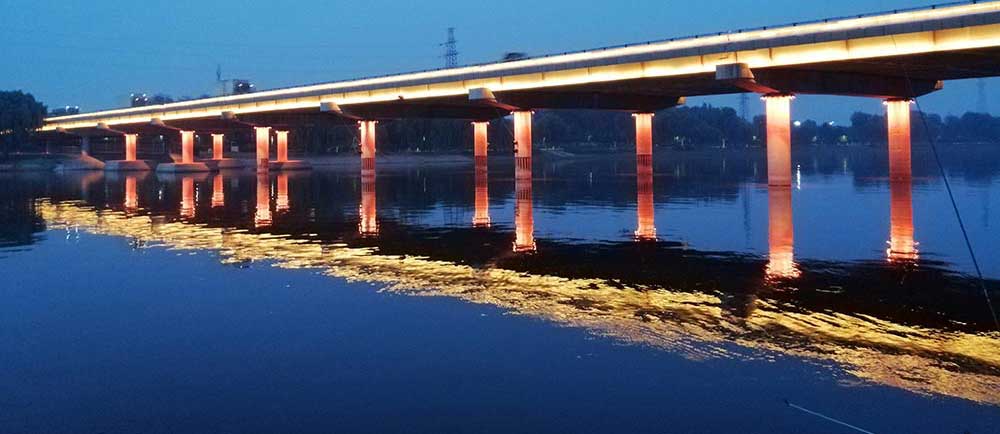 北京京杭大运河通州夜景