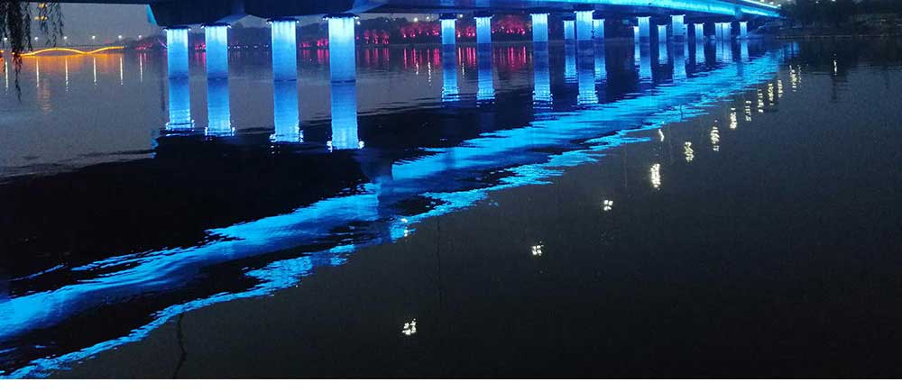 北京京杭大运河通州夜景