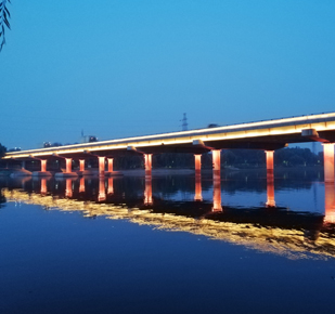 北京京杭大运河通州夜景